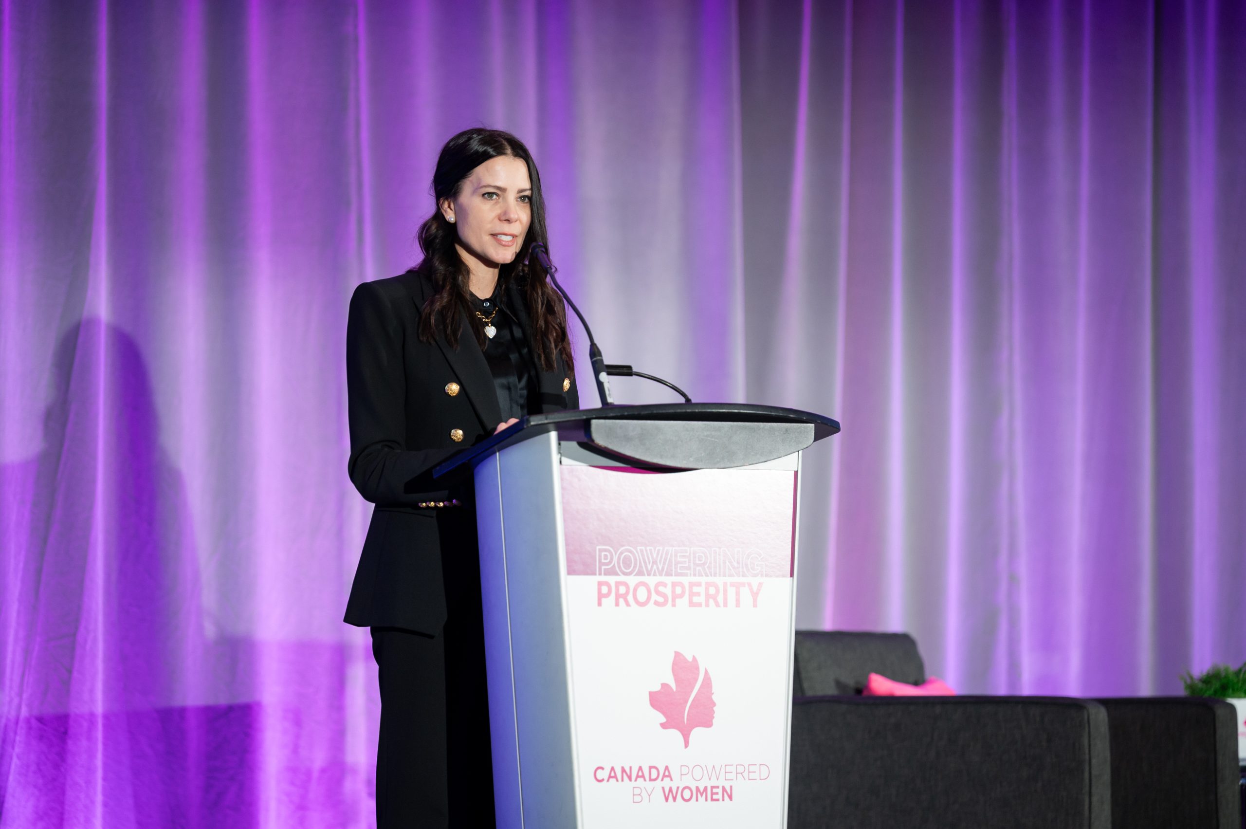 Jaimie Harding, Vice-President of Communications at TC Energy, speaks at at CPW's Toronto Summit